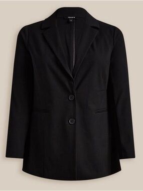 Torrid Black Studio Luxe Long Line Timeless Blazer Jacket 2X